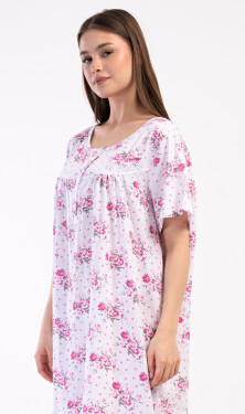 Dámska nočná košeľa Julie flowers - Vienetta 2XL květy-modrá