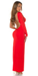 Sexy Koucla one-arm Maxi Dress with Chain details red Einheitsgroesse