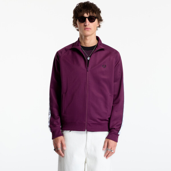 Mikina FRED PERRY Contrast Tape Track Jacket Plum XL