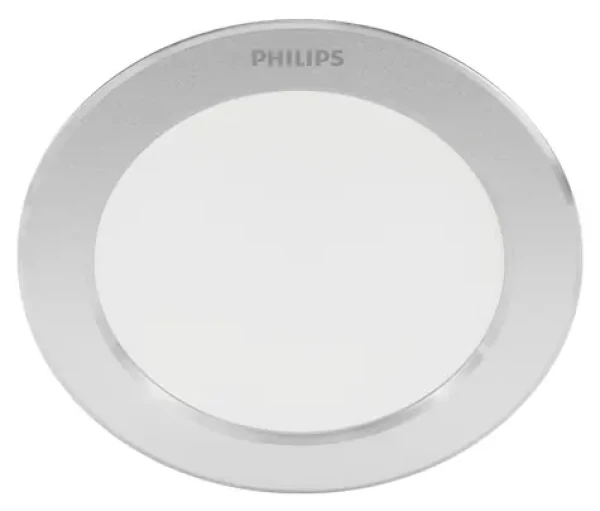 Philips Podhľadové LED svietidlo Diamond strieborné / 3,5 W / 300lm / 2700K / 9,5 cm / IP20 (SKL000350188)