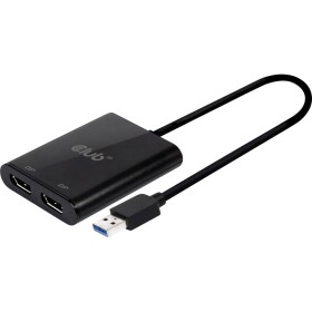 Club 3D USB - DisplayPort x2 Čierny (CSV-1477)