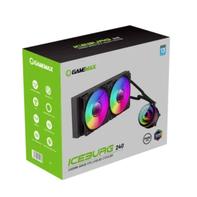 Gamemax Iceburg 240 Infinity čierna / AIO vodný chladič CPU / 2x 120 mm / 240 mm radiátor (ICEBURG 240 INFINITY)
