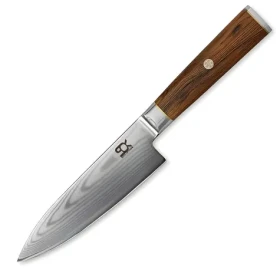 SOK Kuchynský nôž Gyuto Cocobolo White Damascus / Nôž / Dĺžka čepele 152 mm / Damašková oceľ / Rukoväť Cocobolo (DCK-BJCH6)