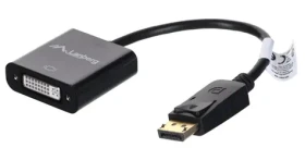 Lanberg AD-0007-BK čierna / Redukcia / DisplayPort na DVI-D / 0,1 m / 1920×1200 / 60 Hz (AD-0007-BK)