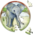 CURIOSI Okrúhle puzzle Picoli: Slon