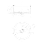 SAPHO - THIN umývadlo na dosku Ø38 cm, bielá mat WN548