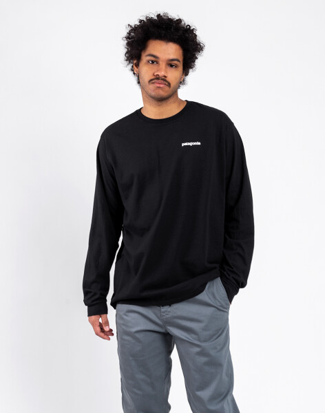 Patagonia M's L/S P-6 Logo Responsibili-Tee® Black XL