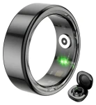 COLMI R02 veľkosť 10 (19,8 mm) čierna / Chytrý prsteň / Bluetooth 5.0 / IP68 / nabíjacie puzdro (R02 Black 10 (case))