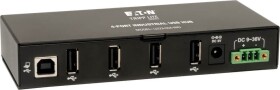 Eaton Eaton Tripp Lite series 4-Port Rugged Industrial USB 2.0 Hi-Speed Hub w 15KV ESD Immunity Metal Mountable - Hub - 4 x USB 2.0 - an DIN-Schiene montierbar, wandmontierbar