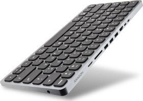 Axagon AXAGON HMC-KB USB-C Tastatur, microSD/SD, 3x USB-A 3.0, HDMI 4K/60Hz, PD 100W, Audio - DE Layout
