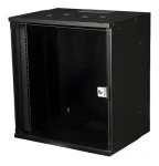 Equip Eco čierna / Nástenná skriňa / 12U / 19" / 540x400 mm / sklenené dvere (EWM-12-5440-B)