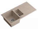 SAPHO SAPHO - Drez granitový zabudovateľný s odkvapom a vaničkou, 100x50cm, béžová GR1332