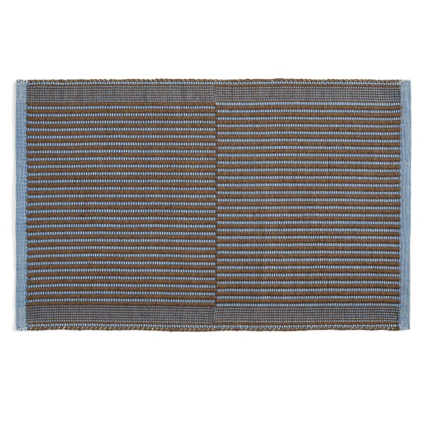 HAY Rohožka Tapis Chestnut and Blue 60 × 95 cm