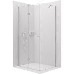 CERANO - Sprchovací kút Volpe L/P - 6 mm - chróm, transparentné sklo - 120x90x190 - zalamovacia CER-669661