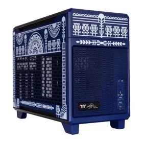 Thermaltake TR100 Koralie Edition modrá-biela / PC skriňa / Mini-ITX / SFF / 280 mm AIO / 21 l (CA-11A-00SPNN-AR)