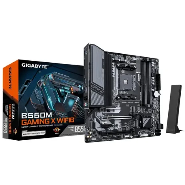 GIGABYTE B550 Gaming X / AM4 / 4X DDR4 / PCIEx16 / 4X SATA / DP + HDMI / 1x GLAN / Wi-Fi6 / mATX (B550M GAMING X WIFI6)