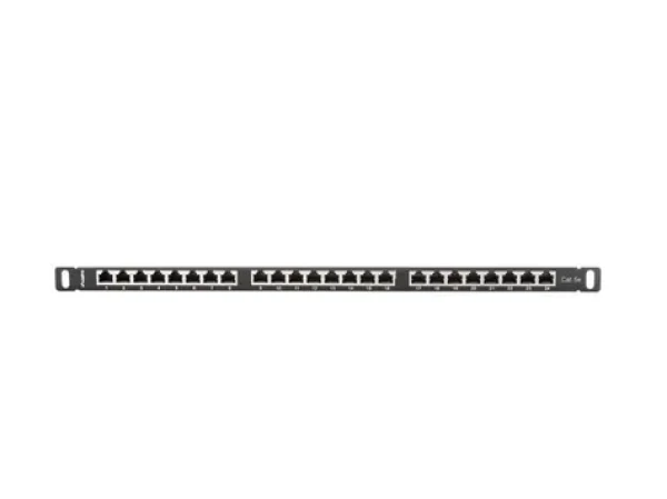 Lanberg PPS5-0024-B čierny / Patch panel / 19" / 24 portov / 0,5U / CAT.5E FTP tienený (PPS5-0024-B)