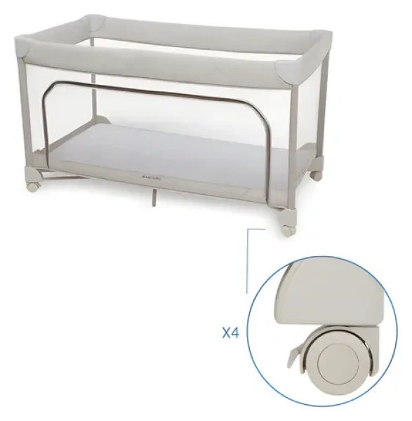 Maxi-Cosi Merlin Elegance Beige / Cestovná postieľka / 120×60 cm / Flash-Fold / od narodenia do 4 rokov (2611159111MC)