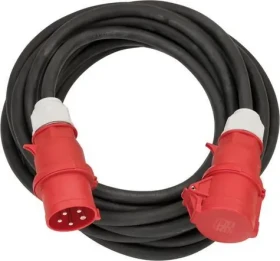Brennenstuhl Predlžovací kábel CEE 10 m čierno-červená / Predlžovací kábel / H07RN-F 5G6.0 / 400 V / IP44 / vonkajšie (1167320100)