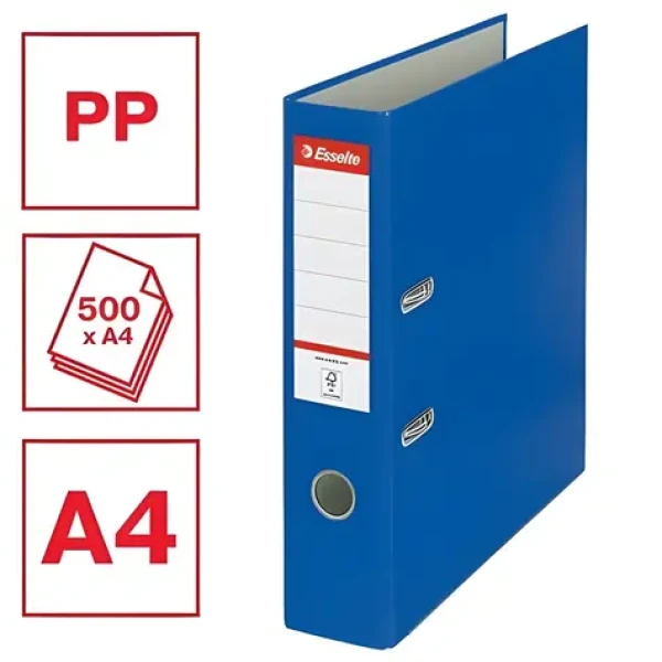 Esselte Economy A4 modrá / Zakladač / 75 mm / plast (11255)