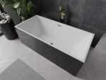 MEXEN - Nita vaňa voľne stojaca 170x80, biela / čierna, bez krytu prepadu a zátky 52091708075-SS