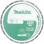 Makita Diamantový rezný kotúč na betón 350x25,4 mm / Rezný kotúč / Segmentový / Mokré aj suché rezanie (D-80139)
