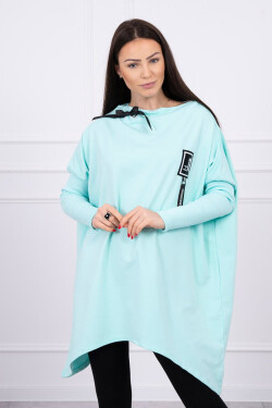 Oversize mikina s asymetrickými stranami mint UNI