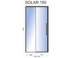 REA - Posuvné sprchové dvere Solar L/P 150 černé REA-K6360