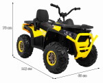 Mamido Detská elektrická štvorkolka ATV Desert 4x4 žltá