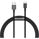 Baseus CATYS-01 kábel USB-A na USB-C 1m čierna / 66W / 6A (CATYS-01)