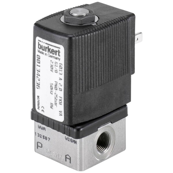 Bürkert priamo riadený ventil 134236 6013 230 V/AC G 1/8 objímka Menovitá vzdialenosť 2 mm 1 ks; 134236