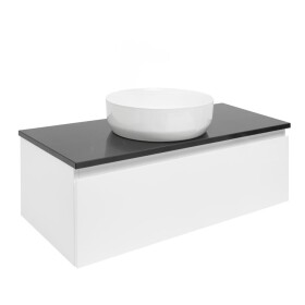 Kúpeľňová skrinka s krycou doskou SAT B-WAY 99x30x45 cm biela lesk BWAY100WTK BWAY100WTK