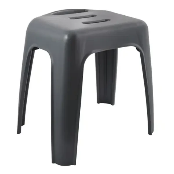 Spirella HOCKER sedátko do sprchy tmavo šedá / plast / 47 cm / do 130 kg (7610583214096)
