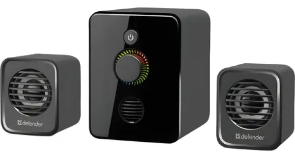 Reproduktory V12 2.1 čierne / Reproduktory / 2.1 / 11 W RMS / USB napájanie / LED podsvietenie (65212)