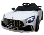 Mamido Elektrické autíčko Mercedes GTR-S biely, mäkké kolesá EVA, pohodlné sedátko s licenciou