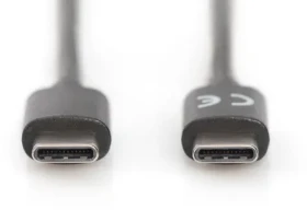 Digitus čierna / Kábel USB-C na USB-C / USB 2.0 / 1 m (AK-300138-010-S)