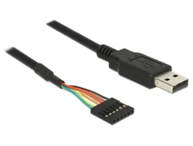 DeLock kábel USB samec TTL 6 pin. hlavička samica / 1.8 m (3.3 V) (83785-DE)