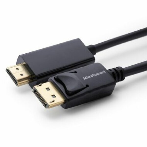 MicroConnect DisplayPort 1.2 - HDMI Kábel MM / 2m / 6mm / 30Hz / čierna (DP-HDMI-200)