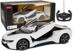 Mamido Športové autíčko BMW i8 Rastar na diaľkové ovládanie RC s automatickými dverami 1:14 biele