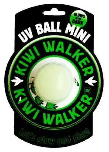 KIWI WALKER Svietiaca plávacia loptička Mini / Hračka pre psov / Guma / Do vody (TPR-501)