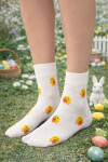 DÁMSKE VEĽKONOČNÉ PONOŽKY 136 bílá 35-37