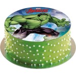 Jedlý papier na tortu Hulk 20 cm - Dekora - Dekora