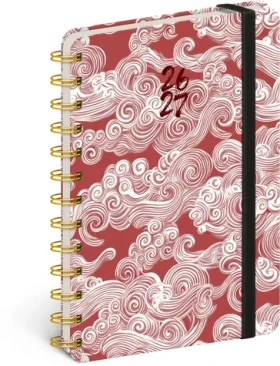 NOTIQUE Špirálový 18-mesačný diár Petito - Mraky 2026/2027, 13 x 18 cm (PGD-37210-V)