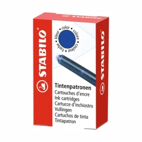 STABILO® Refill - 6 ks balení - modrý zmizíkovateľný atrament (5/0-041)