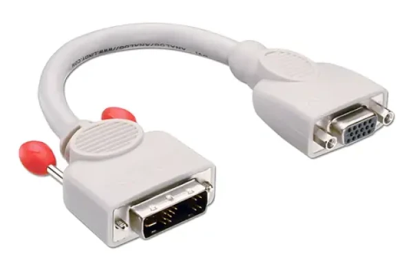 Lindy DVI-A na VGA sivá / Adaptér / 0,2 m (41222)