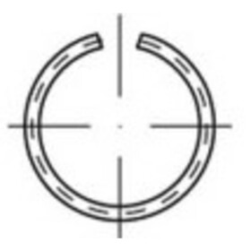 TOOLCRAFT TO-5435400 rozperný poistný krúžok 8 mm DIN 7993 pružinová ocel 500 ks; TO-5435400