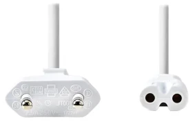 Nedis napájací kábel biela / Napájací kábel / Euro - IEC-320-C7 / dvojlinka / 2 m (CEGL11040WT20)