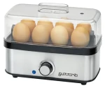 Guzzanti GZ 608 strieborná / varič vajec / 400W / pre 8 vajec / vajcia na tvrdo mäkko / nadstavec na prípravu omelety (GZ 608)