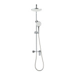 INVENA - Sprchový stĺp s batériou, Rikia, chróm AU-24-B01-G