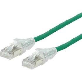 Secomp 21.05.0573 RJ45 sieťové káble, prepojovacie káble CAT 6A S/FTP 7.50 m zelená dvojžilový tienený, bez halogénov, samozhášavý 1 ks; 21.05.0573